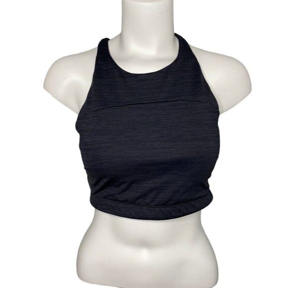 Outdoor Voices Black Gray Move Free Athletic‎ Crop Top TechSweat Fabric Medium - Picture 1 of 6